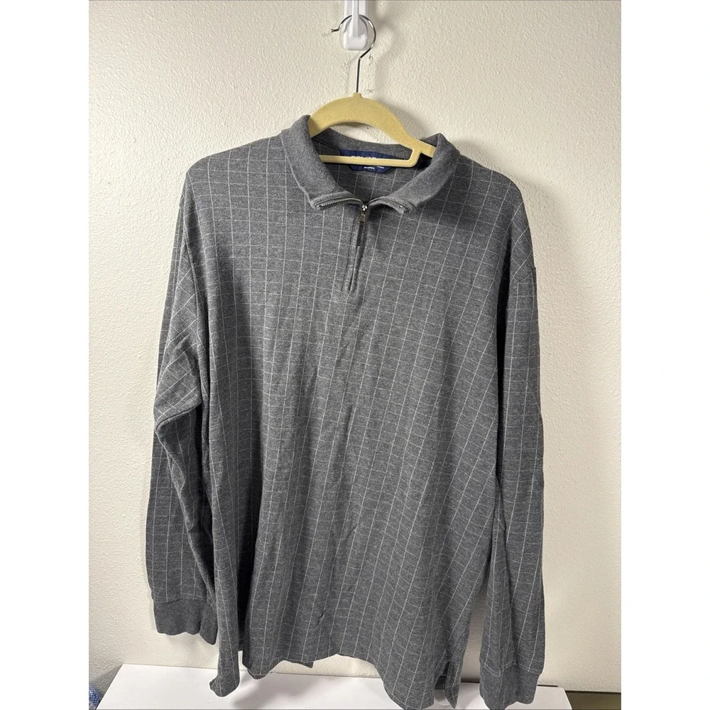 Polo Golf Ralph Lauren 1/4 Zip Shirt Men's‎ Large L/S Gray Cotton XL K1
